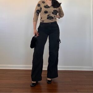Y2K American Eagle black cargo pants // size 2R
